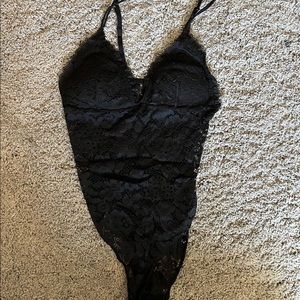 Size XS/S black lace bodysuit!